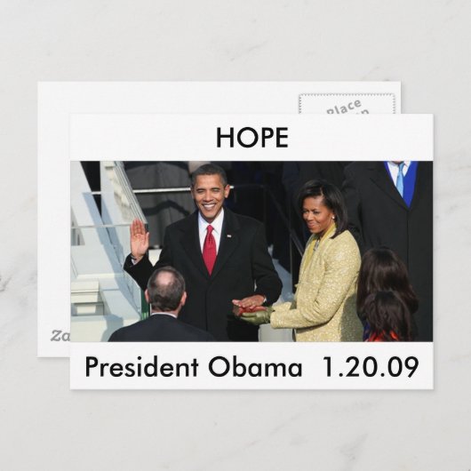 Obama 2012 postkarte (Vorne/Hinten)