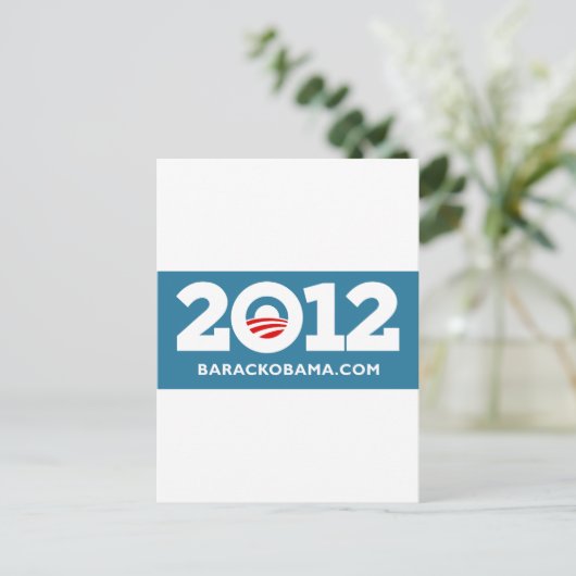 Obama 2012 postkarte (Stehend Vorderseite)