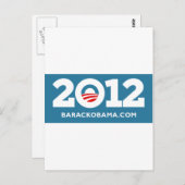 Obama 2012 postkarte (Vorne/Hinten)