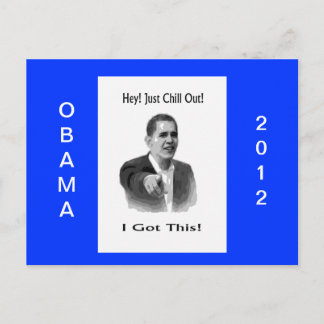 Obama 2012 postkarte