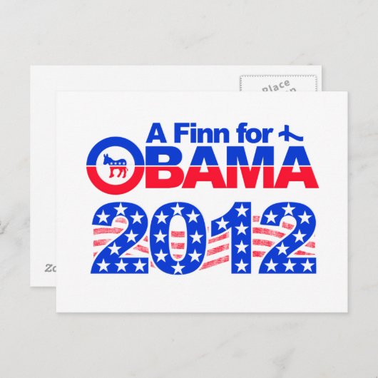 OBAMA 2012 Postkarte (Vorne/Hinten)