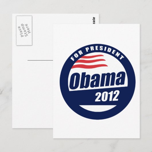 Obama 2012 postkarte (Vorne/Hinten)