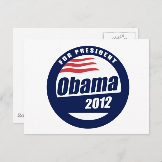 Obama 2012 postkarte (Vorne/Hinten)