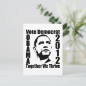 OBAMA 2012 Postkarte (Stehend Vorderseite)