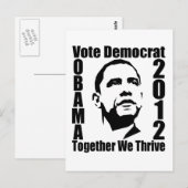 OBAMA 2012 Postkarte (Vorne/Hinten)