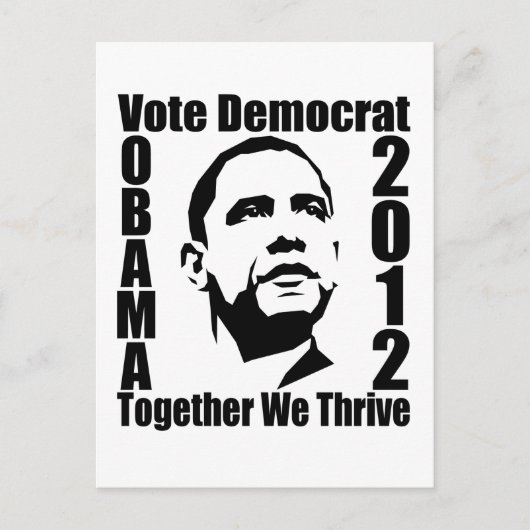 OBAMA 2012 Postkarte (Vorderseite)