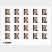 OBAMA 2012 QUADRATISCHER AUFKLEBER (Blatt)