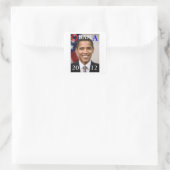 OBAMA 2012 QUADRATISCHER AUFKLEBER (Tasche)