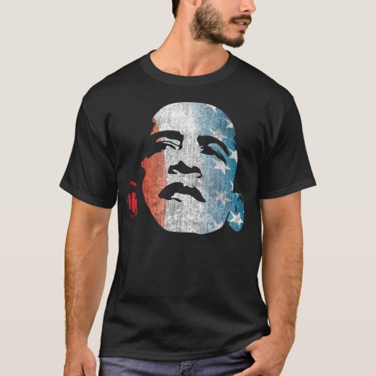 Obama 2012 rotes weißes und blau T-Shirt (Vorderseite)
