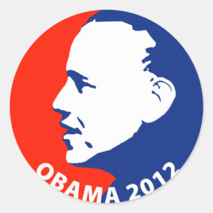 Obama 2012 runder aufkleber