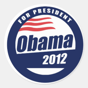 Obama 2012 runder aufkleber