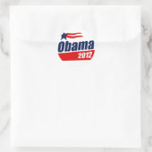 Obama 2012 runder aufkleber (Tasche)