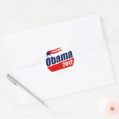 Obama 2012 runder aufkleber (Umschlag)