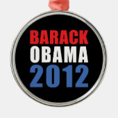Obama 2012 silbernes ornament (Vorne)