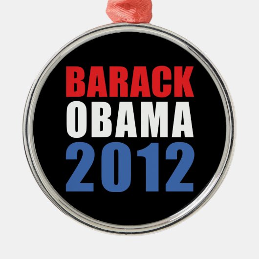 Obama 2012 silbernes ornament (Vorne)