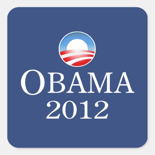 Obama 2012 Square Sticker (Vorderseite)
