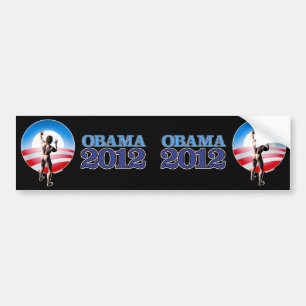 Obama 2012 (twofer) autoaufkleber