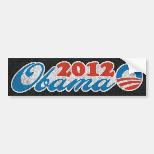 Obama 2012 Vintag Autoaufkleber (Vorne)