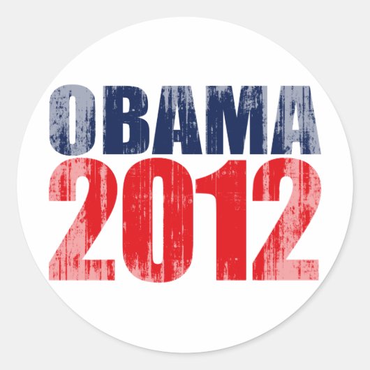 OBAMA 2012 Vintag.png Runder Aufkleber (Vorderseite)