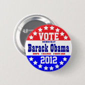 Obama 2012 (Vintage Art) Button (Vorne & Hinten)