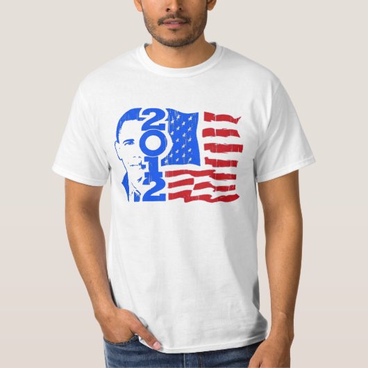 Obama 2012 Vintage Wahl-Shirts T-Shirt (Vorderseite)