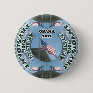 Obama 2012 wählen den Präsidenten Button wieder
