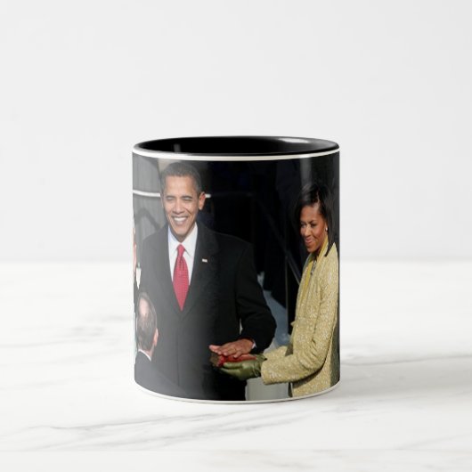 Obama 2012 zweifarbige tasse (Mittel)