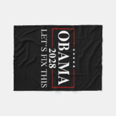 Obama 2028 3rd Term Lets Fix This - Obama For Pres Fleecedecke (Vorderseite (Horizontal))