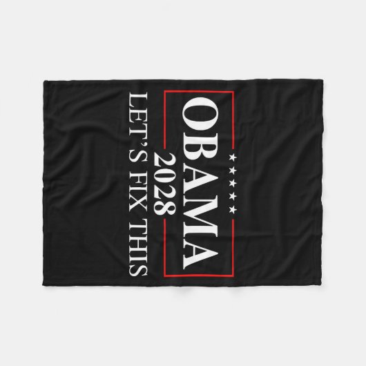 Obama 2028 3rd Term Lets Fix This - Obama For Pres Fleecedecke (Vorderseite (Horizontal))