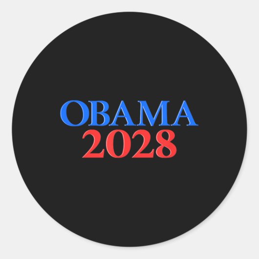 Obama 2028 _9 runder aufkleber (Vorderseite)