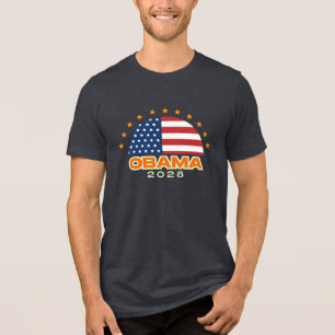 Obama 2028 Amerikanische Flag Hope Tri-Blend Shirt