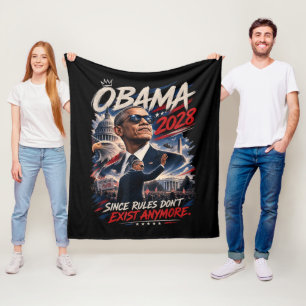 Obama 2028 Da Regeln nicht mehr existieren Fleecedecke