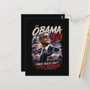 Obama 2028 Da Regeln nicht mehr existieren Postkarte