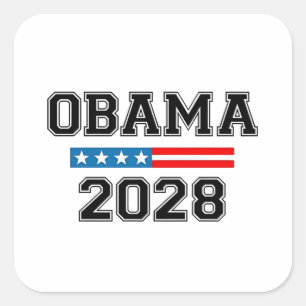 Obama 2028 Demokratie Wahl USA Quadratischer Aufkleber