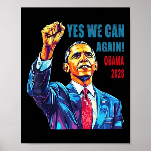 Obama 2028 Ja Wir können Obama wieder 48. Präsiden Poster (Vorne)