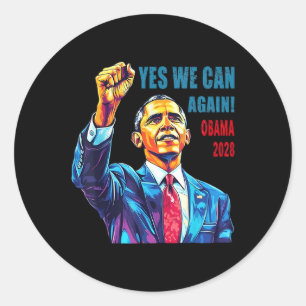 Obama 2028 Ja Wir können Obama wieder 48. Präsiden Runder Aufkleber
