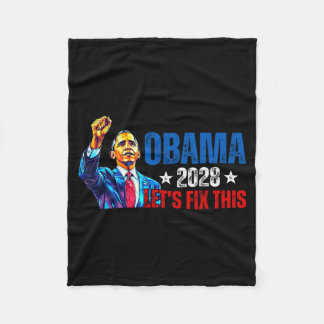 Obama 2028 Lasst uns das in Ordnung bringen Obama Fleecedecke