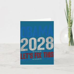 Obama 2028 Lasst uns das in Ordnung bringen Obama Karte