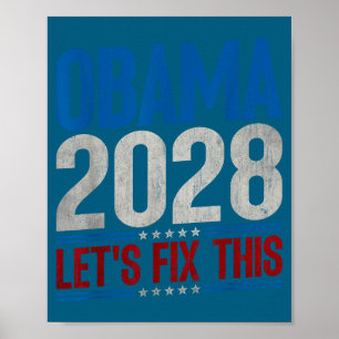 Obama 2028 Lasst uns das in Ordnung bringen Obama Poster