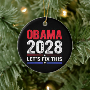 Obama 2028 Lasst uns diese Demokratie-Wahl USA rep Keramik Ornament