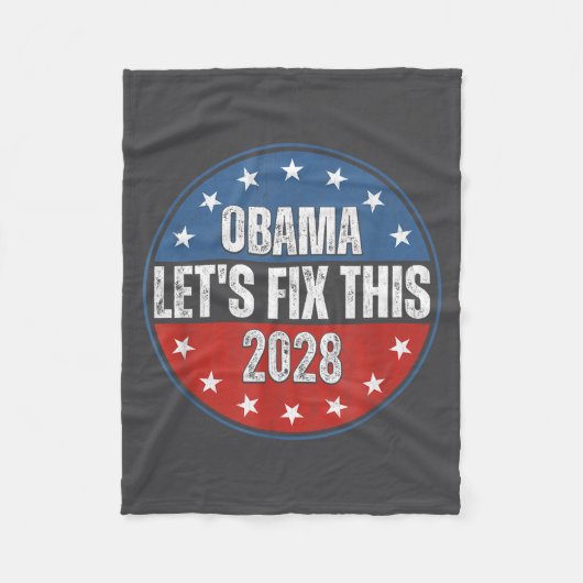 Obama 2028 Let's Fix This Obama 48th President Fleecedecke (Vorderseite)