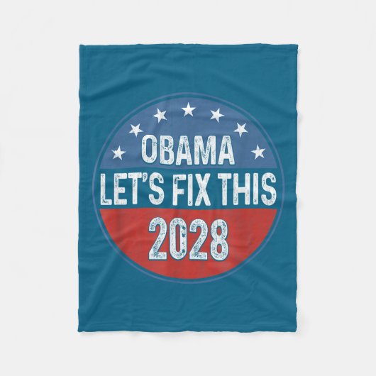 Obama 2028 Let's Fix This Obama 48th President Fleecedecke (Vorderseite)