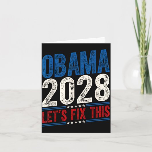 Obama 2028 Let's Fix This Obama 48th President Karte (Vorderseite)