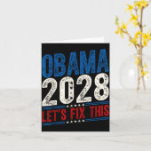 Obama 2028 Let's Fix This Obama 48th President Karte (Gelbe Blume)