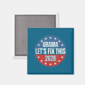 Obama 2028 Let's Fix This Obama 48th President Magnet (Vorderseite/Rückseite)