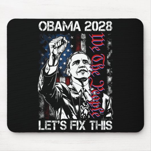 Obama 2028 Let's Fix This Obama 48th President Mousepad (Vorne)