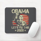 Obama 2028 Let's Fix This Obama 48th President Mousepad (Mit Mouse)