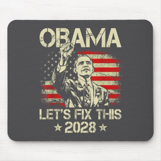 Obama 2028 Let's Fix This Obama 48th President Mousepad (Vorne)