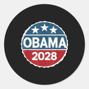 Obama 2028 Obama Für Präsident 2028 Obama Vintage  Runder Aufkleber