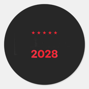 Obama 2028 Obama Für Präsident 2028 Obama Vintage  Runder Aufkleber